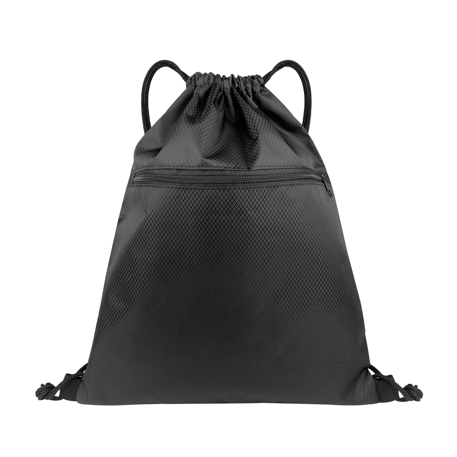 Drawstring Bags, Drawstring Gym Bag with Zipper, Waterproof Swimming PE Backpack Athletic Workout Bag for Sports Beach Football School Travel Party