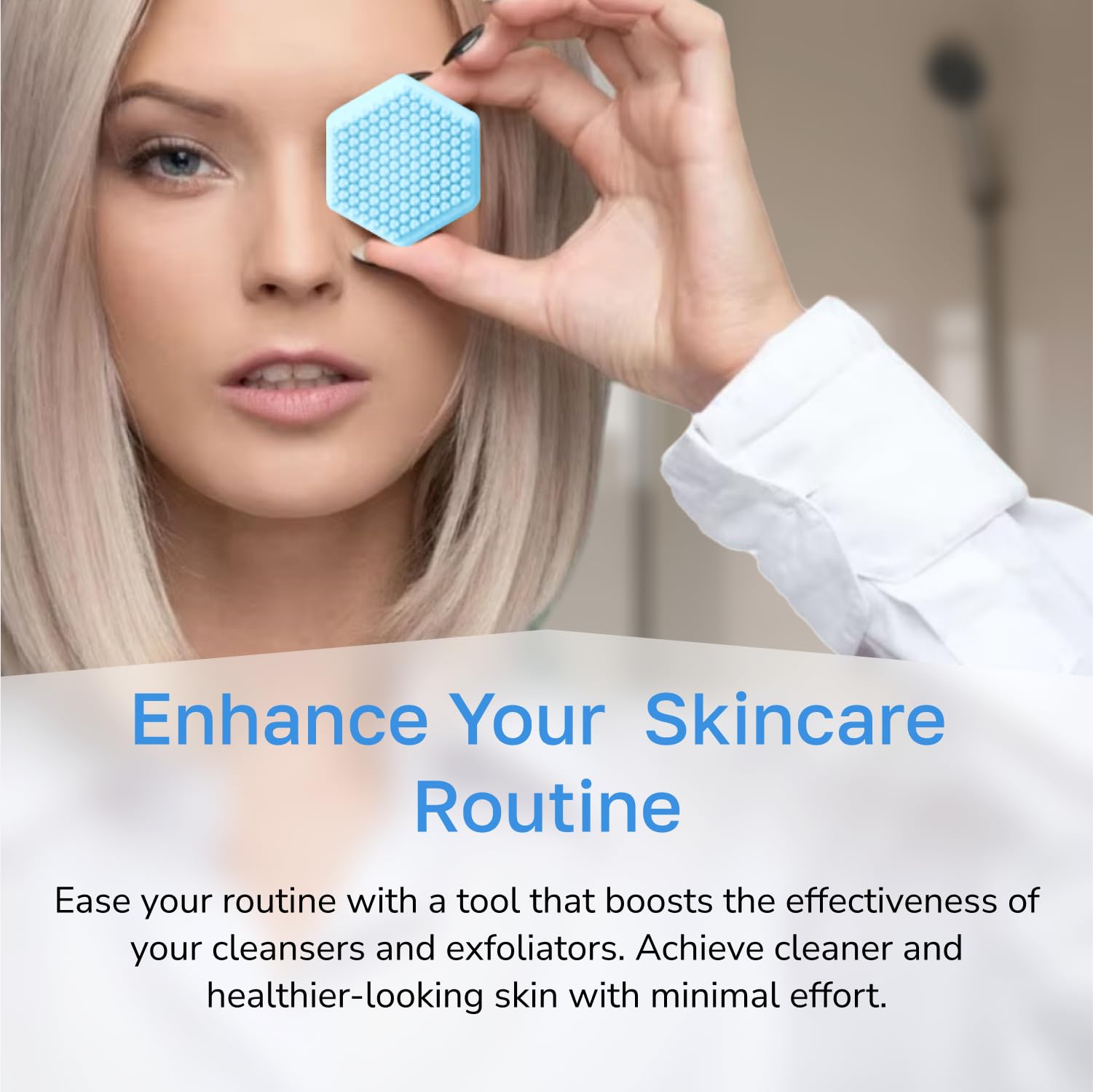SILKLE Limpiador facial de silicona, cepillo facial para limpieza profunda y exfoliación suave, limpiador de silicona suave con mango antideslizante para todo tipo de piel, exfoliante facial para