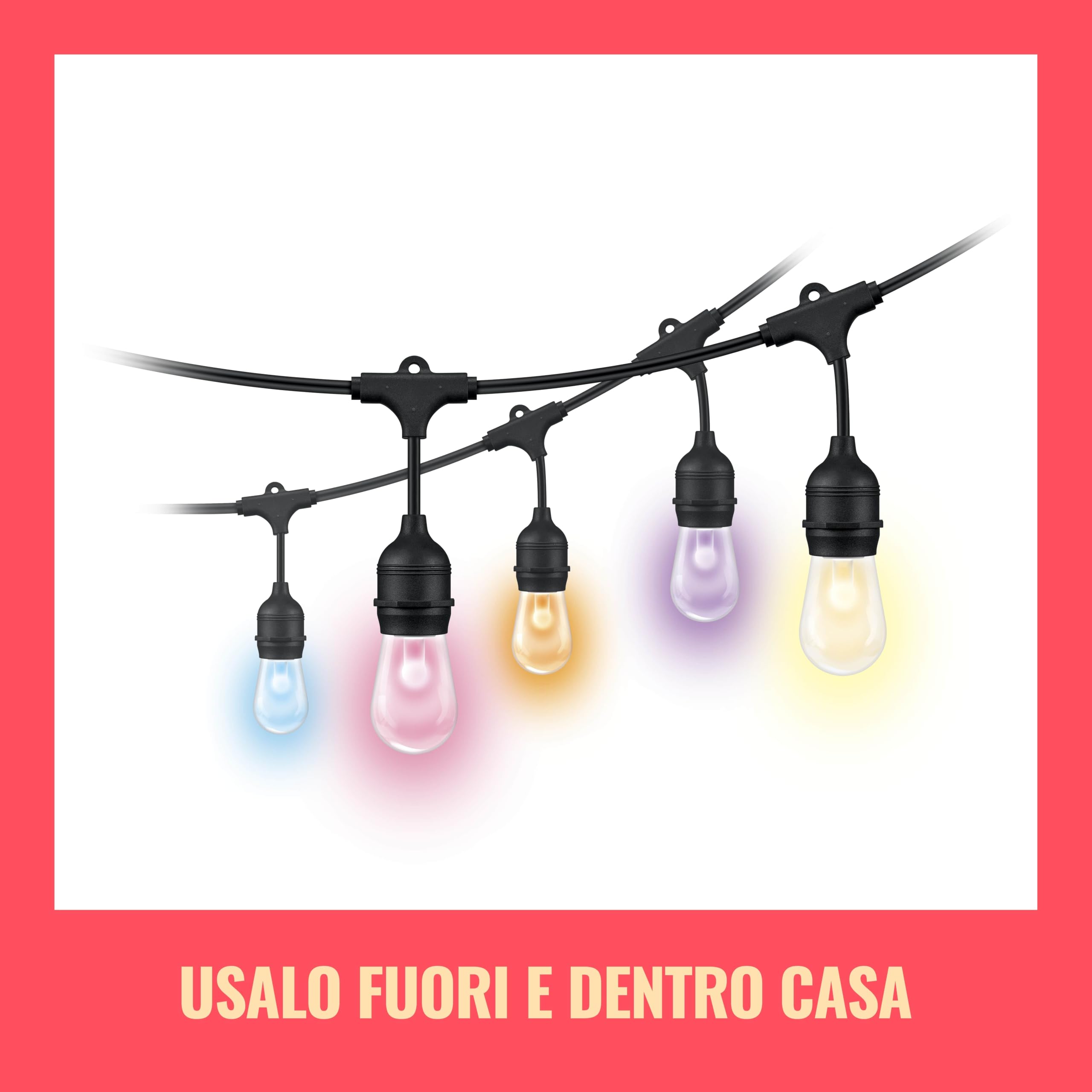 WiZ Catenaria Smart WiFi, Luce Bianca e Colorata, Dimmerabile, Milioni di Colori, 8W, Tecnologia SpaceSense, Controllo Vocale (Alexa, Apple HomeKit. Google Home)