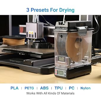 Snapmaker Filament Dryer,3D Printer Filament Dryer and Storage Box with 360PTC Fast Heater for Keeping Filament Dry,Compatible with 1.75/2.85/3mm PLA PETG ABS TPU ASA PA PC PVA