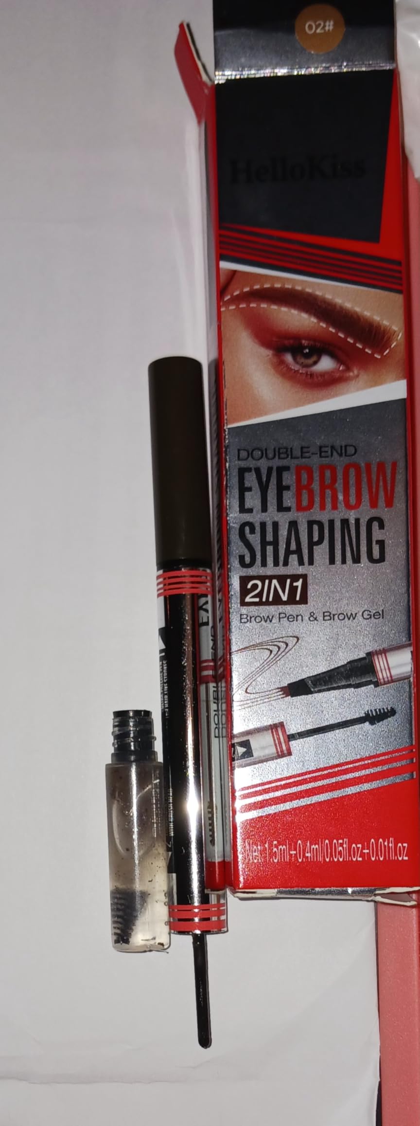 VLZLQ Eyebrow Pencils for Women, 2-in-1 Eyebrow Pen with Gel, 3D Microblading Eyebrow Pencil with 4 Tip & Eyebrow Brush, Waterproof Long-Lasting (Dark brown)
