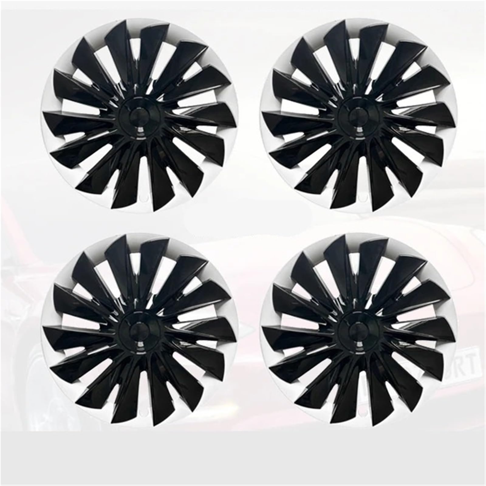 4 PCS 19 Pulgadas Reemplazo de automóviles Tapacubos Accesorios(Black)