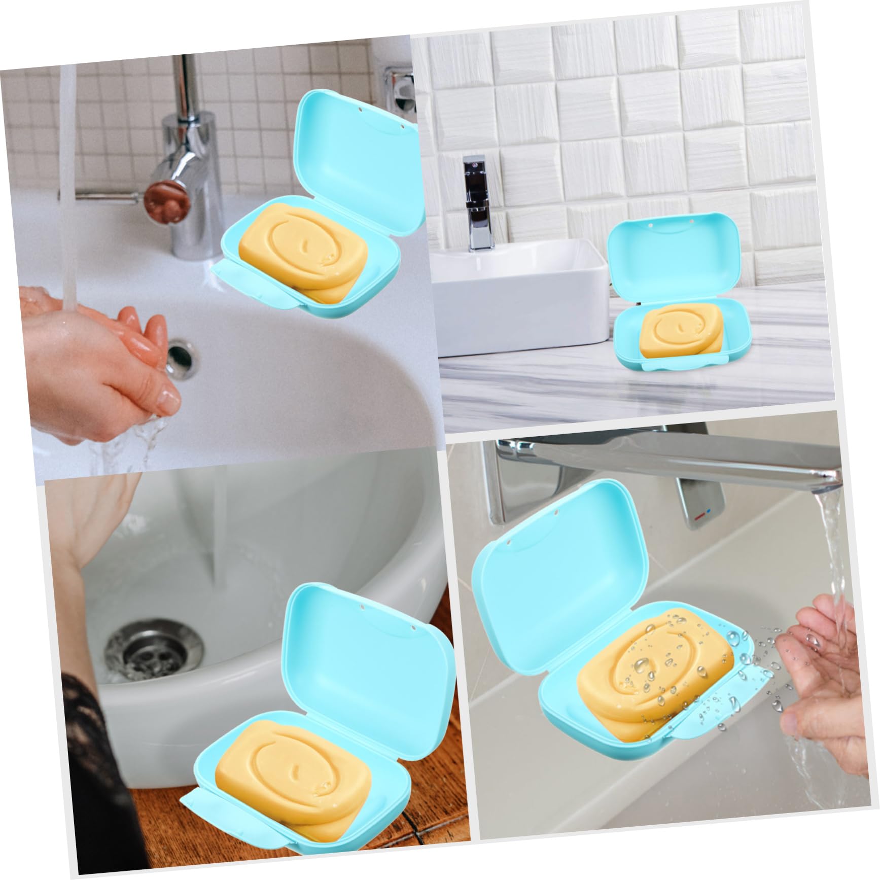 Healifty Sealed Travel Soap Case Portable Soap Dish Pp Plastic Lock Feature Holder Box for Hiking Camping Home