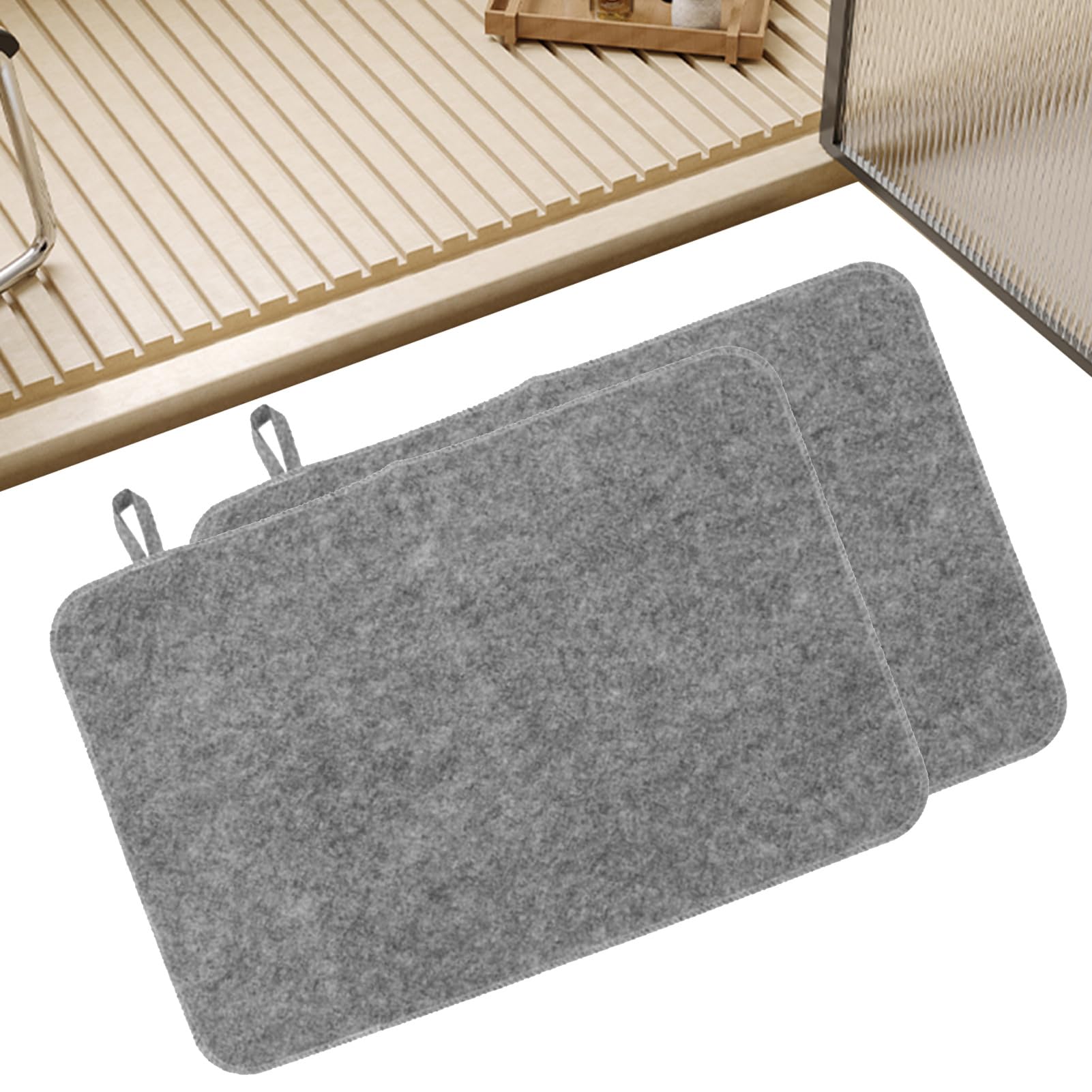 2X Sauna Sitzkissen, Saunamatte, Weiche Filz Dampfsauna Bodenmatte, Saunazubehör, Dampfbad Wärmeisolationsmatte, Wasserabsorbierendes Schutzpolster Für Zuhause Und Spa