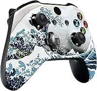 Vista 4 de eXtremeRate - Paquete de carcasa frontal para mando de Microsoft Xbox One S y Xbox One X, con destornillador., The Great Wave