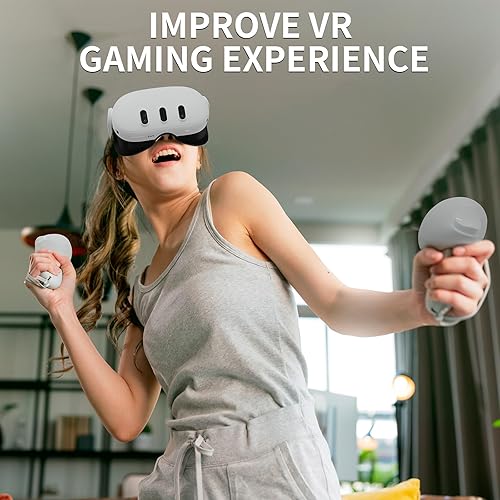 Miniatura 6 de Hibloks VR Silicone Face Pad Cover for Meta Quest 3 Original Headset Accessories, Anti-Sweat, Anti-Slip, Washable, VR Face Cushion Pad Mask for