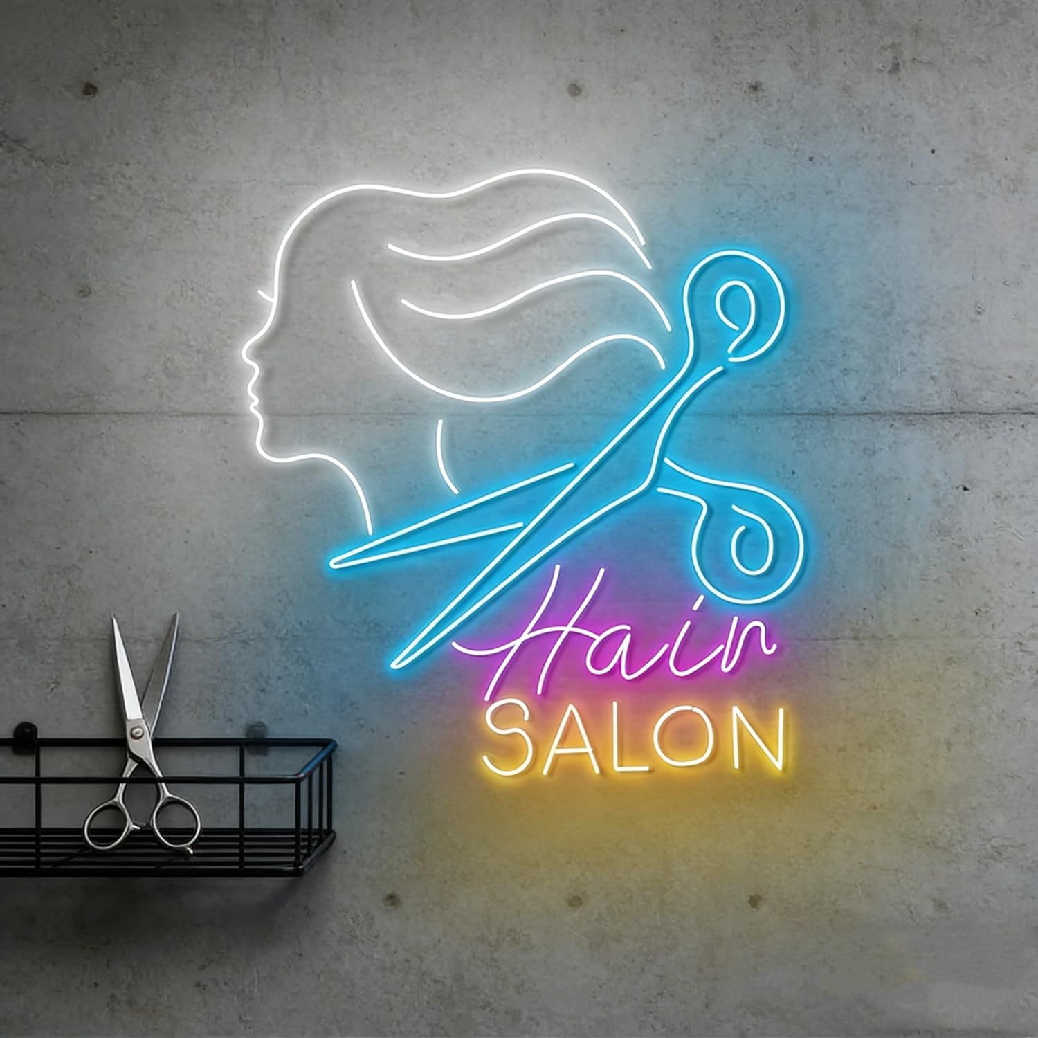 Barber Shop Neon Signs for Wall Decor: LED Barber Neon Lights Business Sign, Suitable for Hair Salon Art Decor, Gift for Family Friends Boys