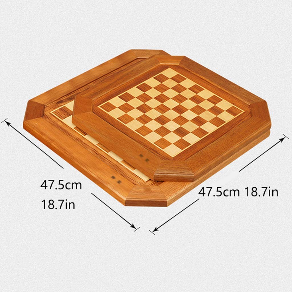 Set di Scacchi Scacchi in MDF Scacchiera di Fascia Alta con Struttura Creativa Semplice e Durevole Ha Quattro Scelte (Pezzi degli Scacchi Non Compresi)