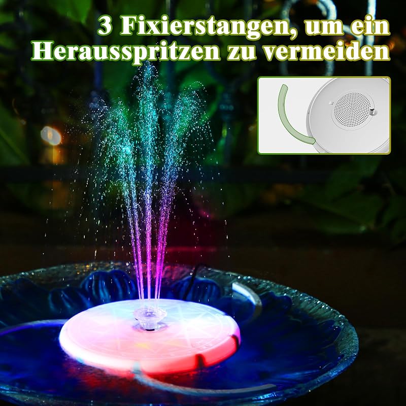 AMZtime USB LED szökőkút távirányítóval, RGB világítás, kerti és beltéri használatra