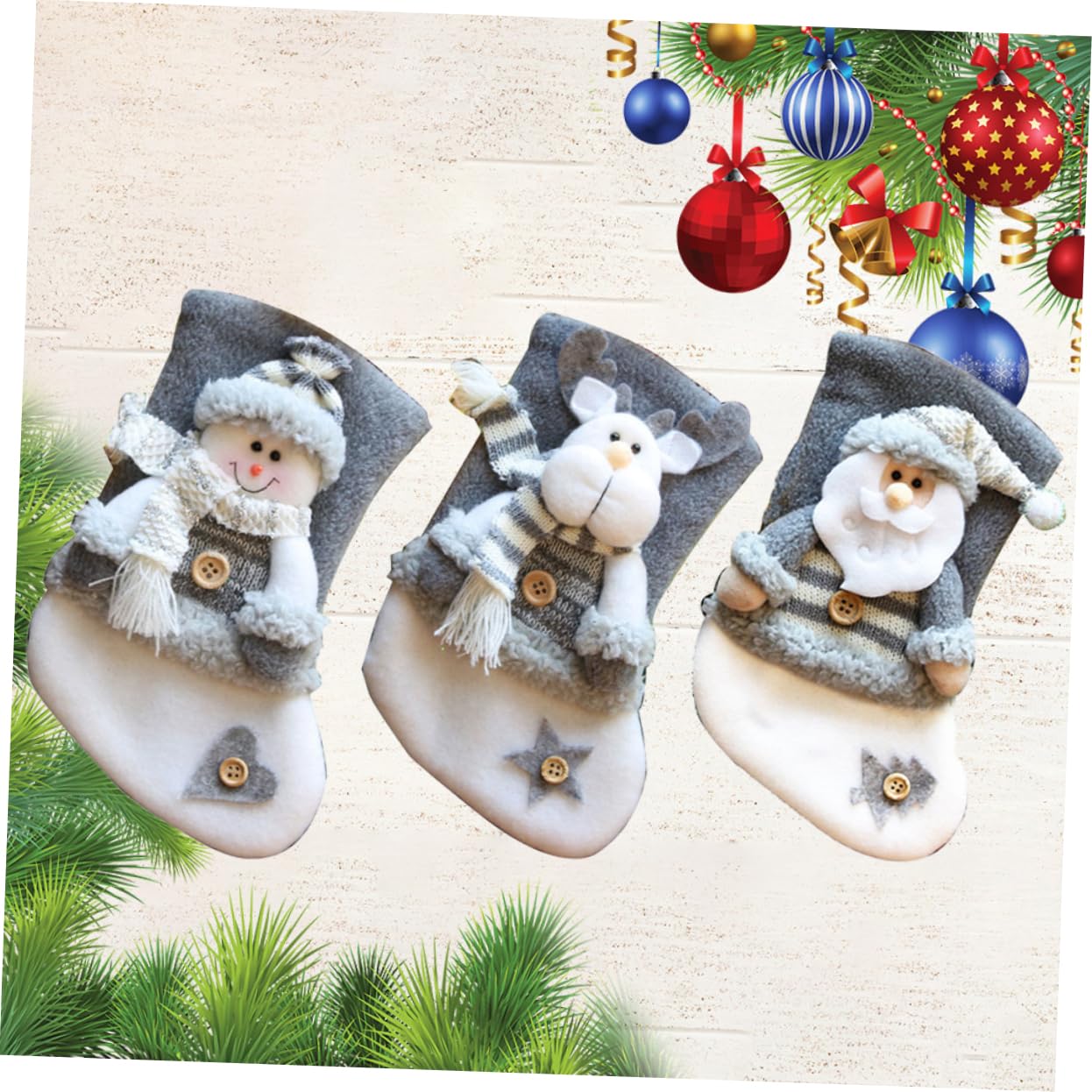 9 Stk strümpfe Weihnachtsgeschenke Geburt Kaminstrumpf Socken für kleine Weihnachtsgeschenk Socke tüte Erdfarben bilden