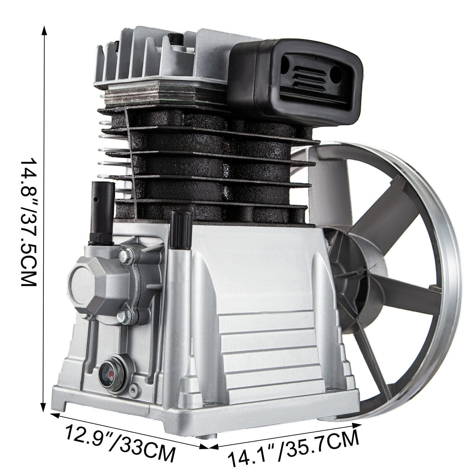 UGLYAF Il compressore d'Aria 2.2KW Si Dirige 12CFM Twin Cylinder 3 HP Pompa a pistone monostadio 1300RPM Adatta for macchinari for l'industria agricola Utilizzato in Vari scenari di utilizzo