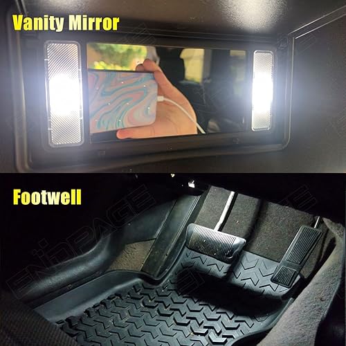 Miniatura 5 de Paquete de 15 piezas de luces LED interiores Grand Cherokee para Jeep Grand Cherokee 2011 2012 2013 2014 2015 2016 2017 2018 2019 2020 blanco 6000K