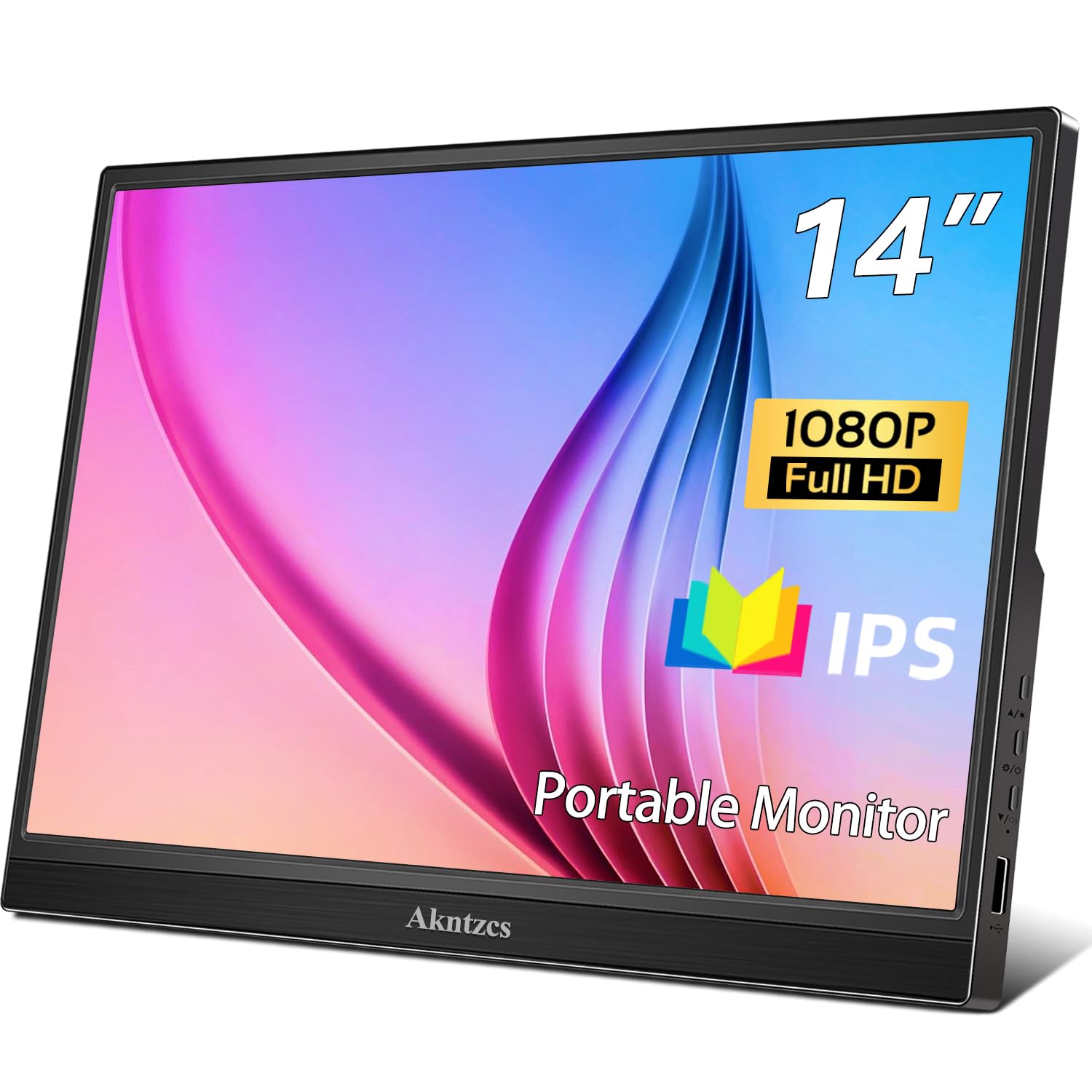 Touchscreen Monitor 14 Inch Portable Monitor Touch Screen HDMI USB Type-C 1080P External Monitor for PC Laptop Computer PS4 Switch