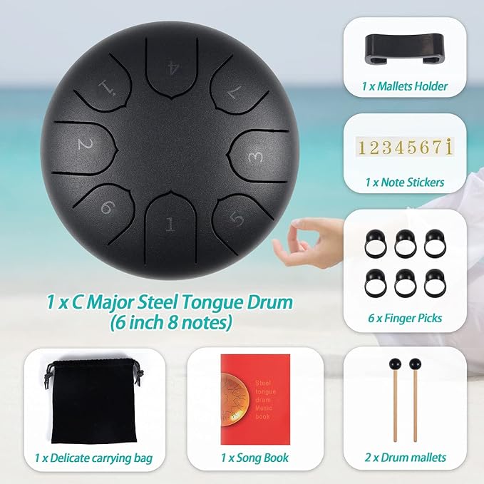 Steel Tongue Drum 6 pulgadas 8 notas miniatura 2