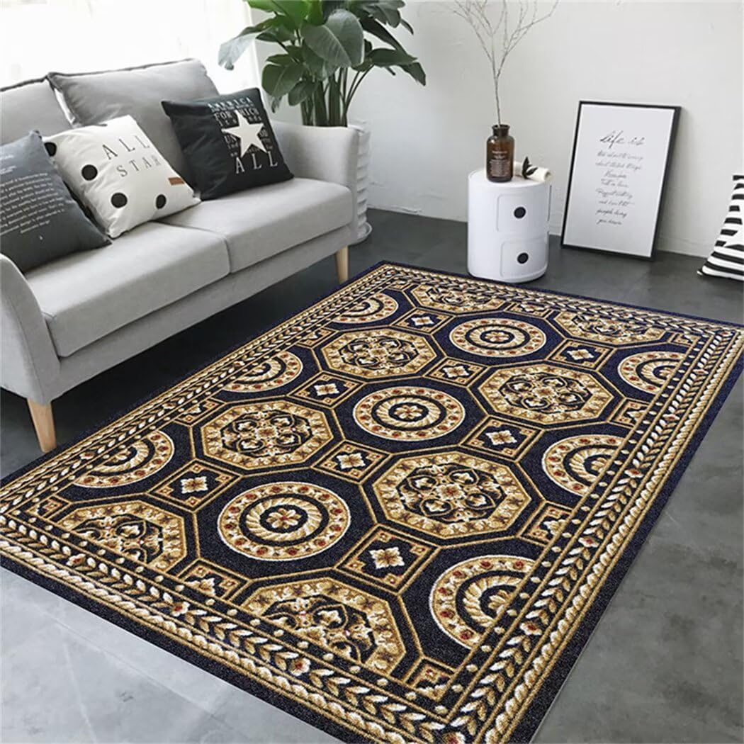 Tapis lavable à poils courts anti-poussière noir pour bébé rampant