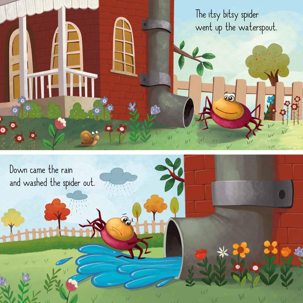 Binks & Books - Set di copertine per bambini e libri per filastrocche, Itsy Bitsy Spider