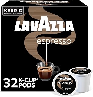 Lavazza Espresso Medium Roast K-Cup Pods for Keurig - 100% Arabica Italian Coffee, Full-Bodied Aromatic Blend, 32 Count