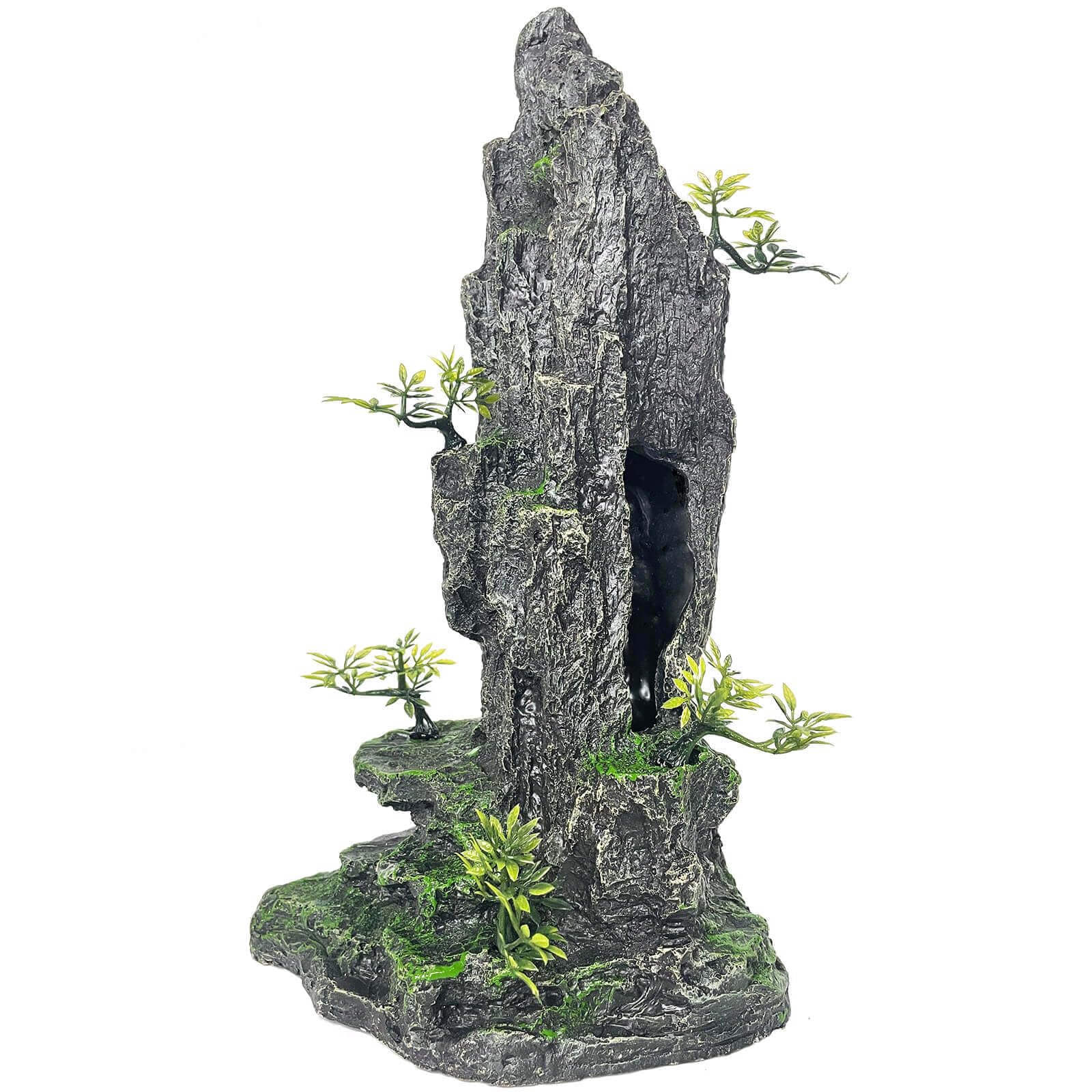 VMCN Aquarium Decoration Large and Tall for Fish Tank Rock Thematic Ornaments Aquarium Mountain View Stone Ornaments Aquarium Decor Tree House Cave