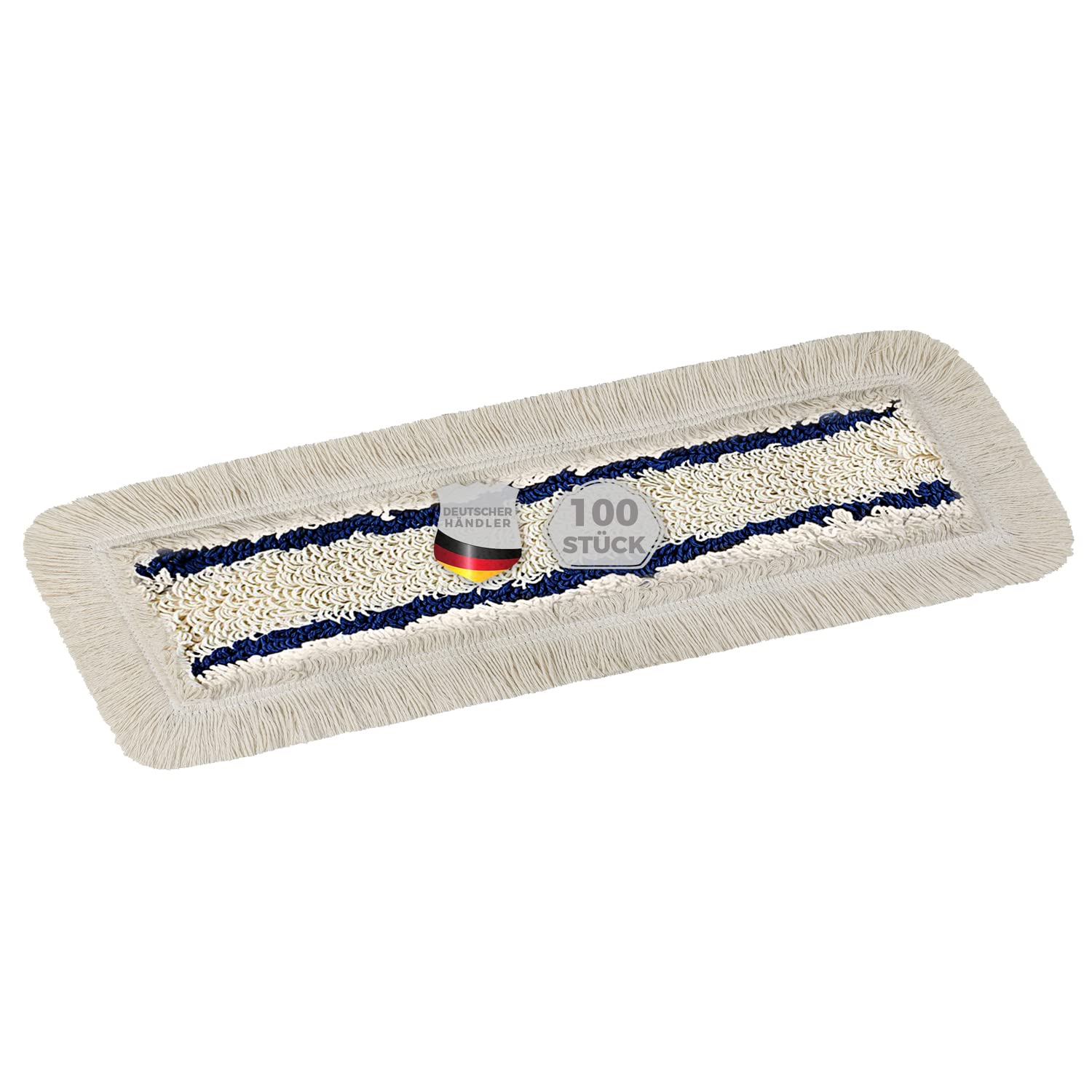 100 Stck 50 cm Baumwoll mit Mikrofasern Wischmop Taschen aus Polyester Ersatz für Mop Klapphalter Wischmoppbezug für Versiegelung Reinigung von Bodenbeläge wie Laminat Dielen