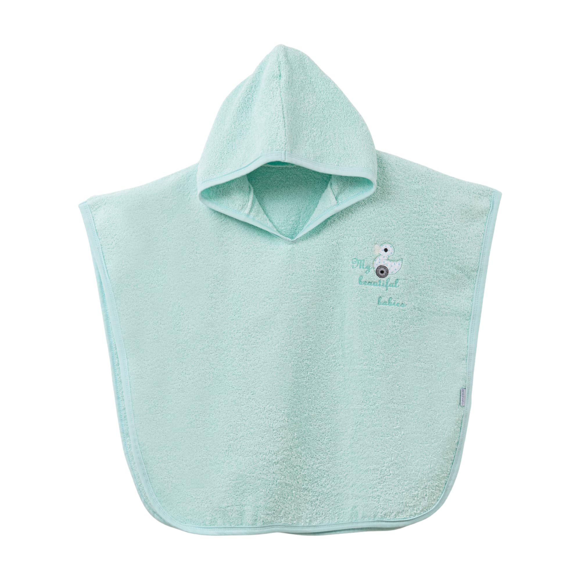 Ankibaby Baby Badeponcho mit niedlichem Entenmotiv – Weiches Kapuzenhandtuch aus 100% Baumwolle – Saugfähig, atmungsaktiv & hautfreundlich – Für Neugeborene und Kleinkinder