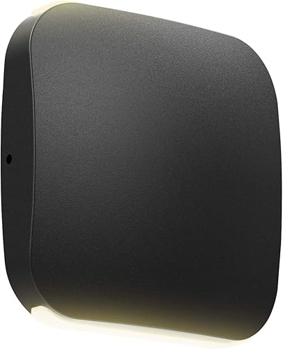 DALS Lighting LEDWALL005D-BK Lámpara de pared LED en forma de X para interiores y exteriores, color negro