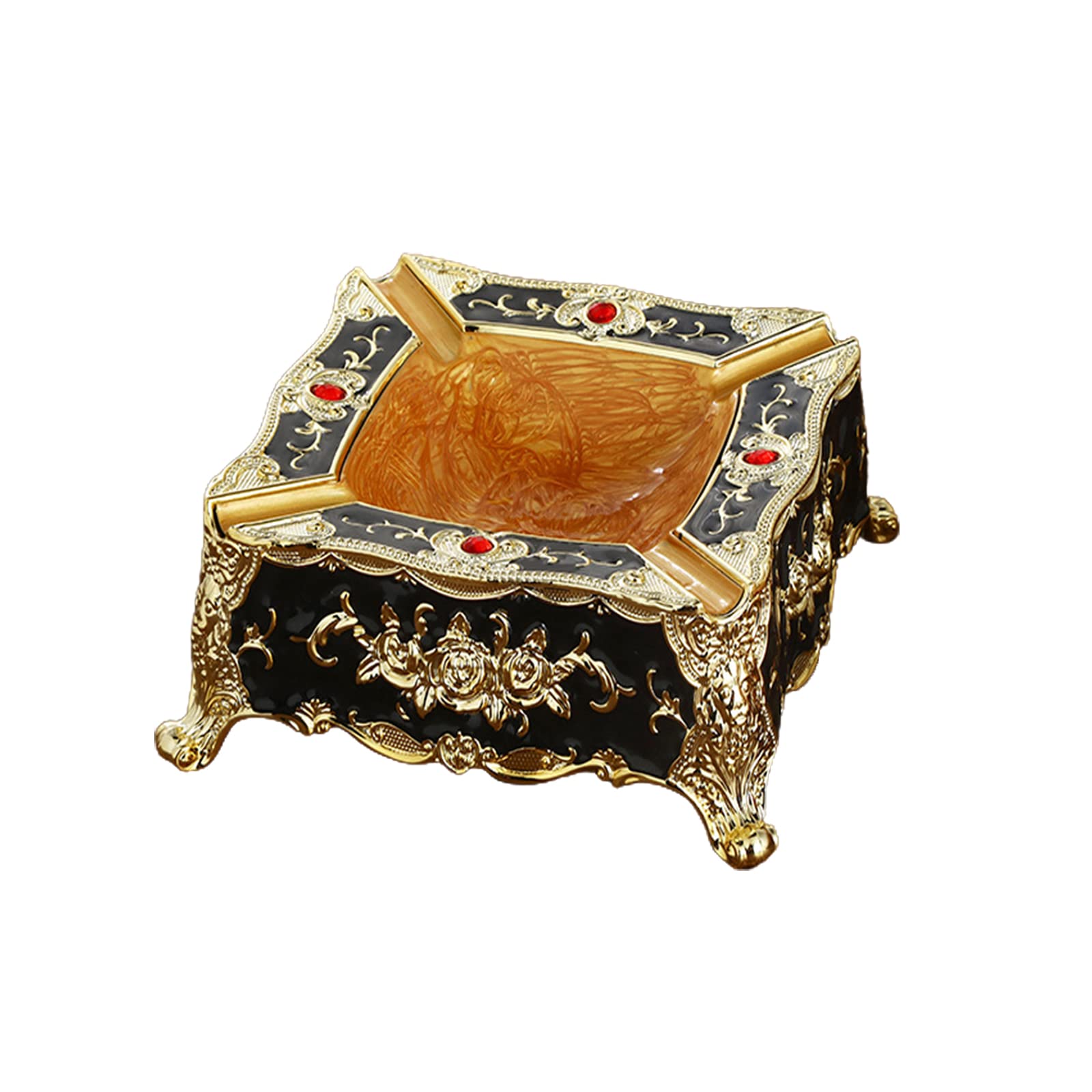 WEILWH Trays Ashtray Retro Ornaments Windproof Ashtray Wear Resistant Trays for Hotel Restaurant Decorations Ashtrays for