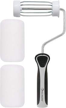 ROLLINGDOG 4 Inch Mini Roller - 3/8" Nap Roller Covers,Small Paint Roller for Wall, Trim, Detail Painting