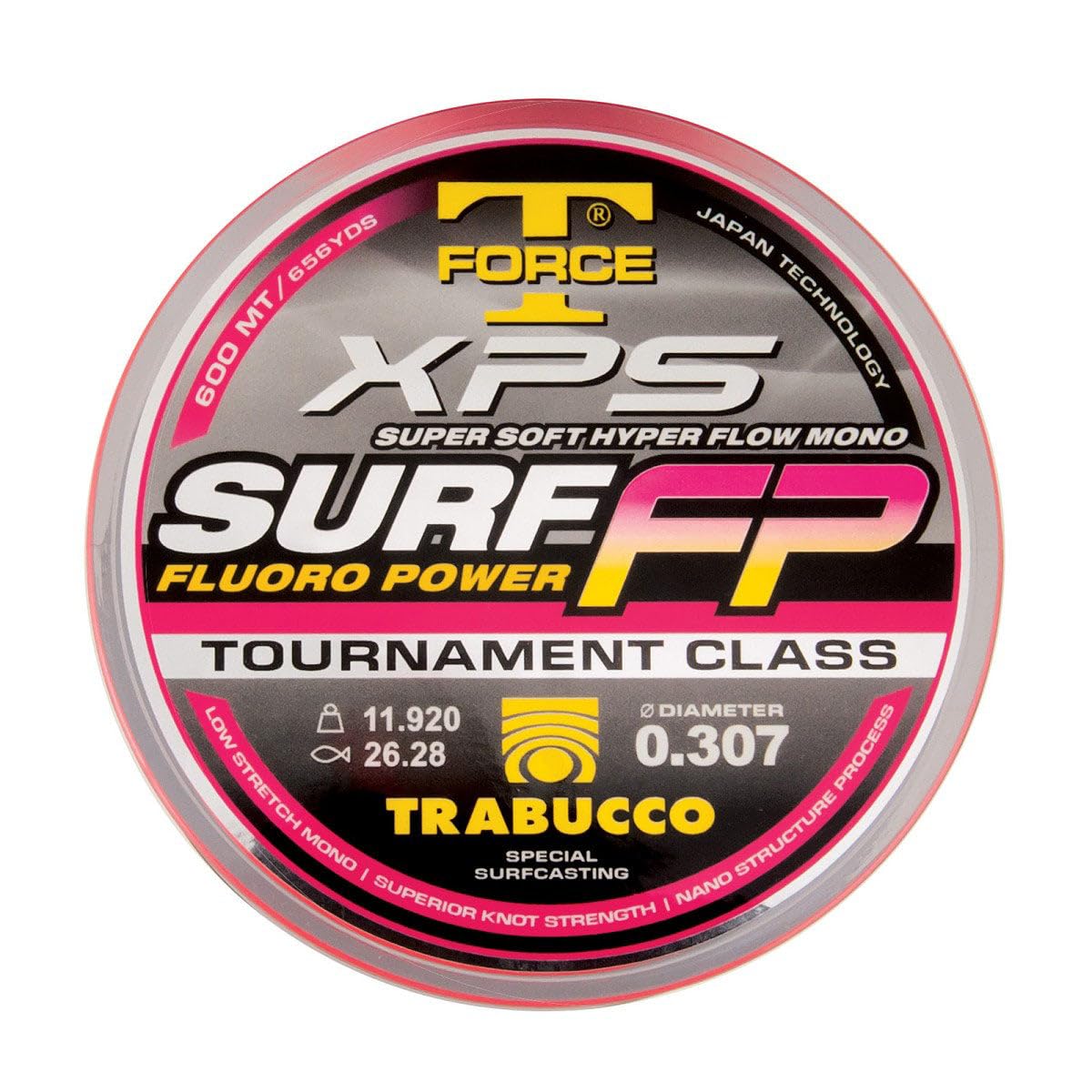 Trabucco Monofilo XPS Surf Fluor Pink 600 m 22 Różowy