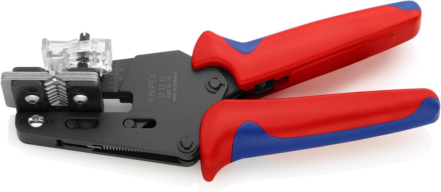 Knipex 12 12 13 Precision Insulation Strippers with adapted blades AWG 10/12/14/16/18/20