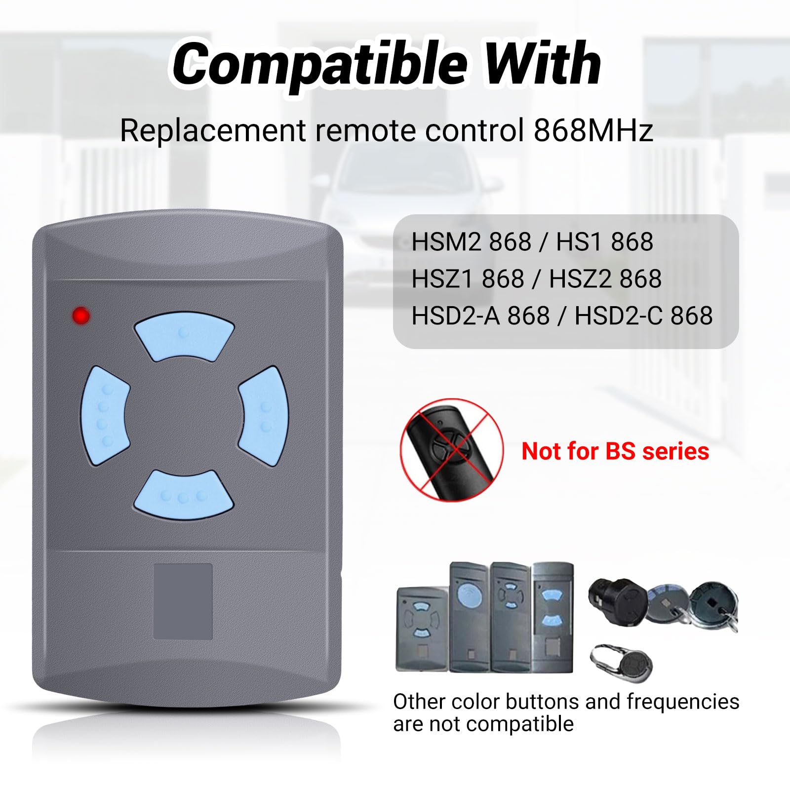Garagentor Handsender 3er Pack - Ersatz Fernbedienung Für Hörmann 868MHz Systeme