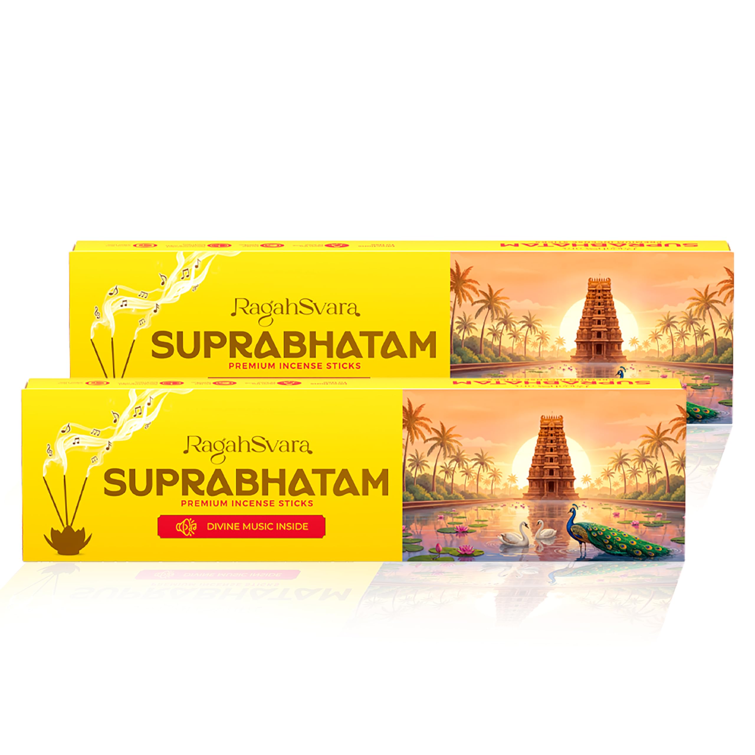 Suprabhatam | 100g | Unique Box Plays Suprabhatam Audio When Opened | Natural Incense Sticks | Charcoal-Free Agarbathis & Long-Lasting Aroma | for Prayers & Poojas | Pack of 2-image-5