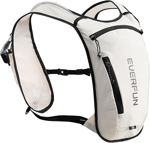 EVERFUN Chaleco de hidratación para correr para mujeres y hombres, pequeña mochila de agua de senderismo con bolsa de agua de 1.5 L, mochila ligera