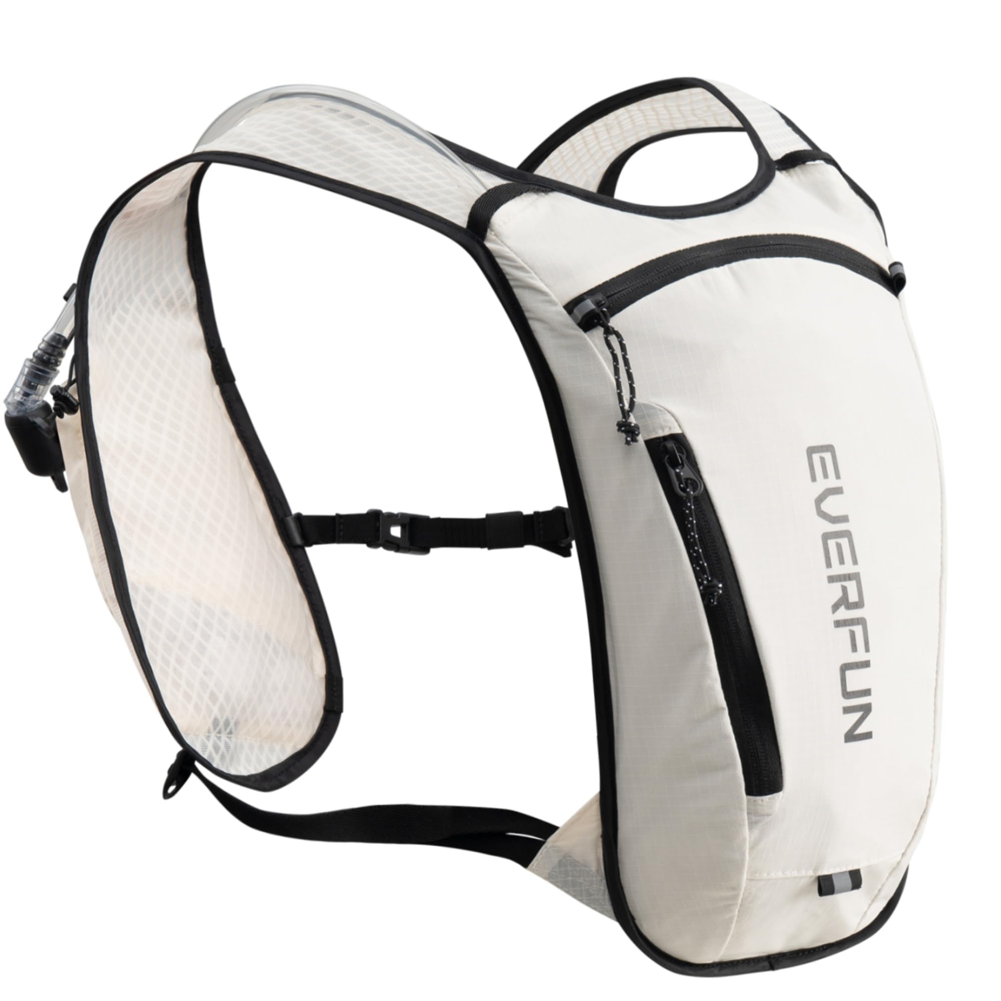 EVERFUN Hydration Backpack Running Vest Small Hiking Water Backpack with 1.5L Water Bladder for Women Men, Lightweight Reflective Phone Holder Hydro