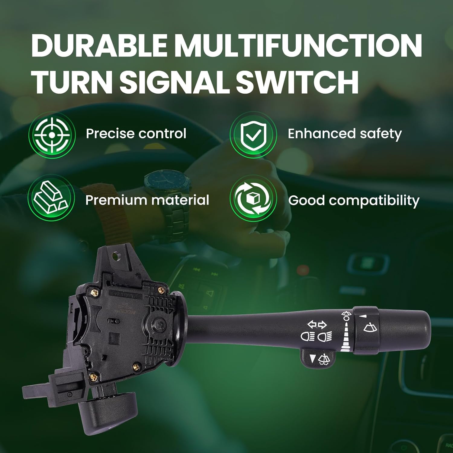 MOCA CBS-1422 Turn Signal Switch Fit 2007-2014 for Chevrolet Silverado 2500 HD 6.0L 6.6L, 2007-2014 for GMC Sierra 3500 HD 6.0L 6.6L, 2008-2009 for Hummer H2 6.2L