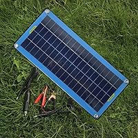 Vista 7 de 30W Solar Car Battery Charger, 12V Polycrystalline Solar Panel Car Battery-Charger with Blocking Diode to Prevent Reverse-Discharge for Vehicle &