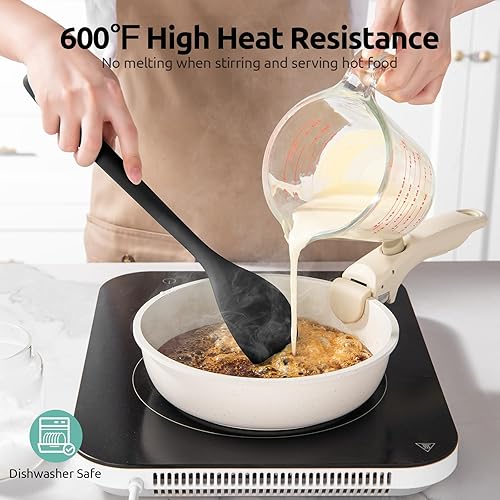 Miniatura 3 de U-Taste - Cuchara de silicona resistente al calor de 600F cuchara de cocina sólida de 13.3 pulgadas, utensilio de goma antiadherente de grado