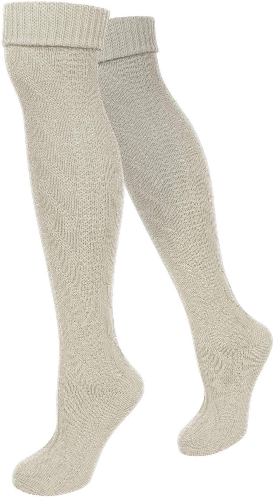 Trachten-Umschlagsocken im Landhaus-Stil - mit aufwändiger Applikation in verschiedenen Designs für Damen und Herren