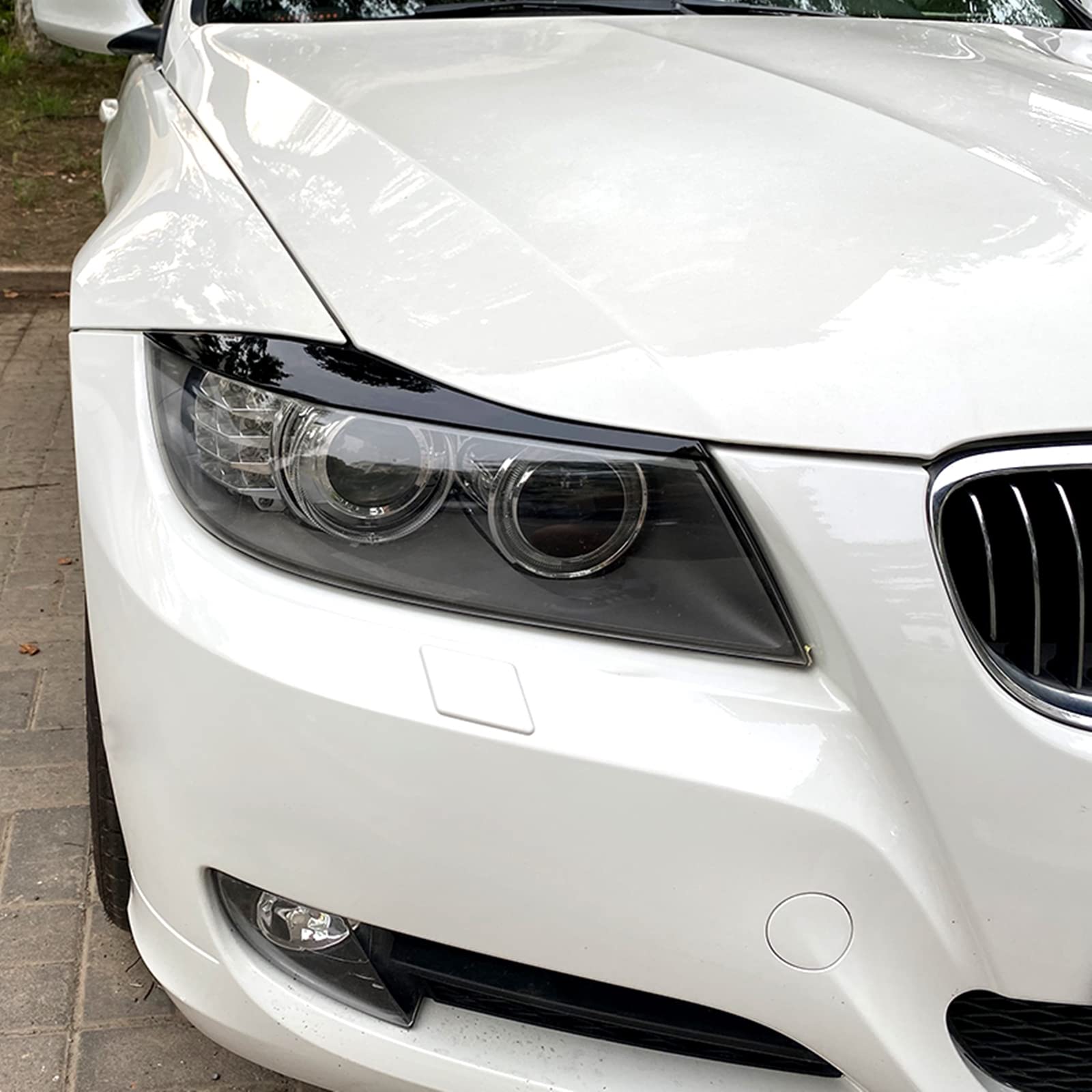 Per BMW Serie 3 E90 E91 2005-2012 Copertura di Rifinitura Palpebra/Sopracciglio del Faretto Anteriore dell'Auto