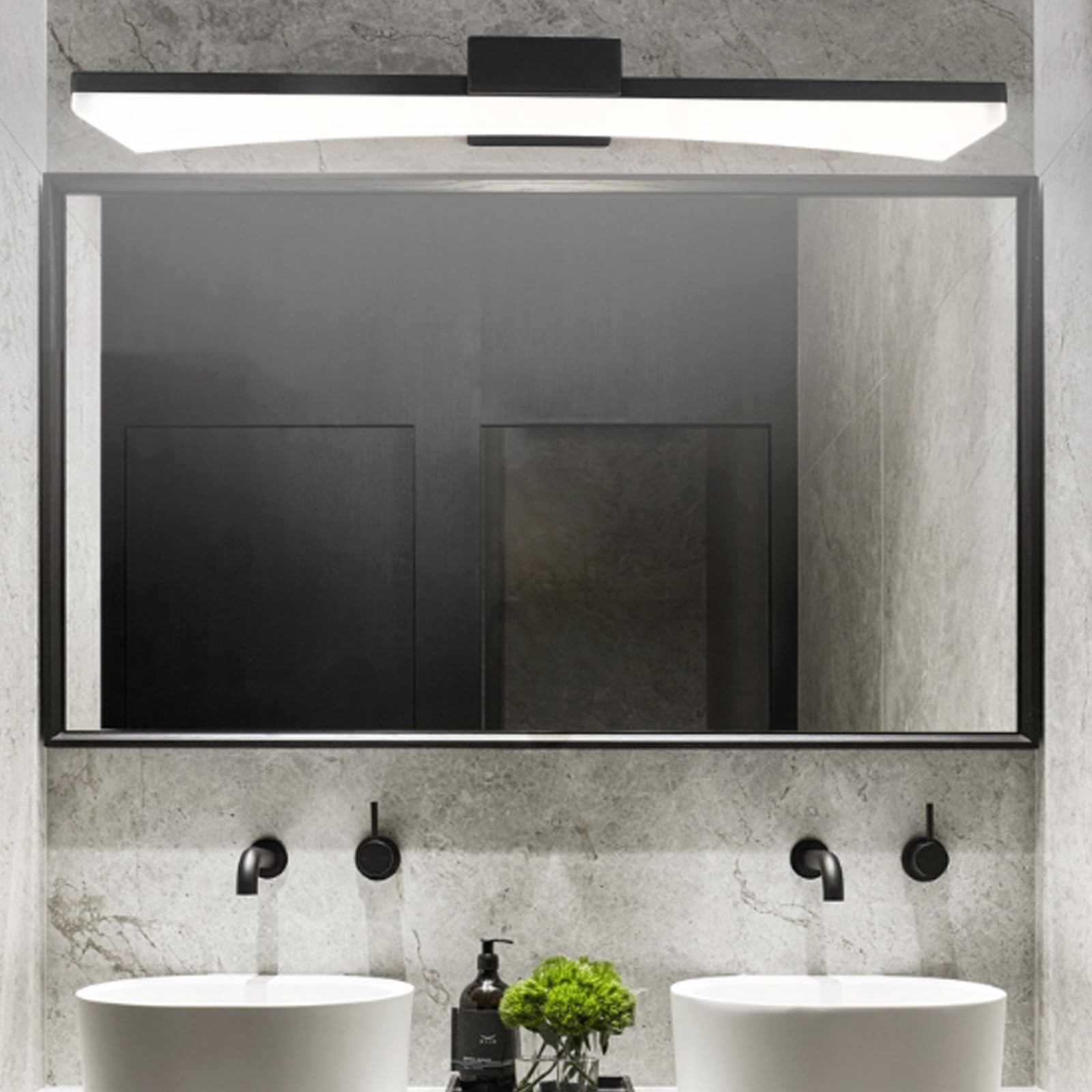 LED Spiegelleuchte Bad Wandlampe Indoor Wandleuchte Wasserdicht Wandbeleuchtung Modern Dekorative Wandleuchten Lange Acryl für Schlafzimmer Wohnzimmern Flur (Weiß-Weißes Licht,60cm)