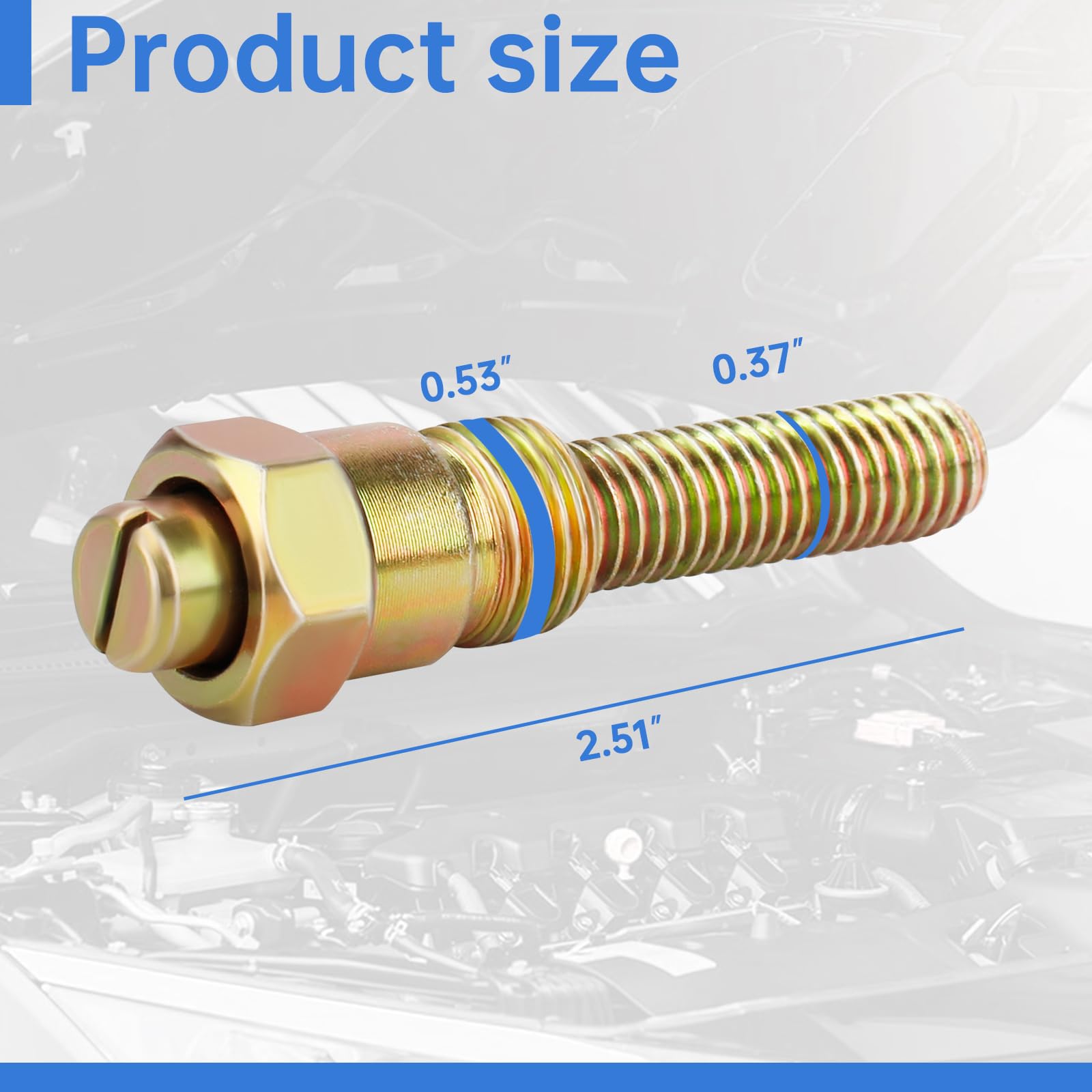 HUANTAITAI Top Dead Center Locater, Universal Screw in to 14mm Spark Plug Hole of Cylinder Head, Reliable Piston Stop Device, Length of 2.5 inches