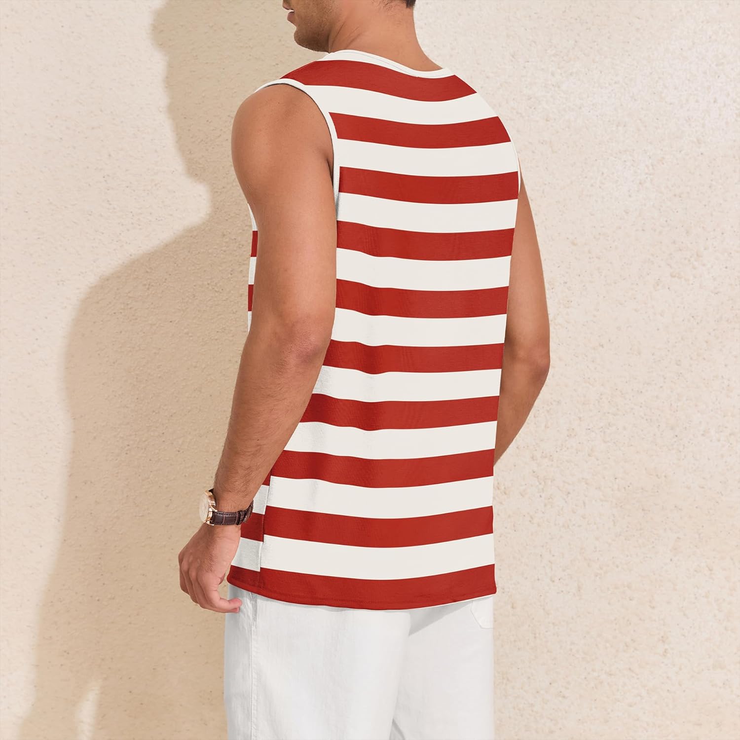 American Trends Mens Tank Tops Beach Summer Sleeveless Tee Shirts Hawaiian Muscle Graphic Tank Tops for Men - Image 6