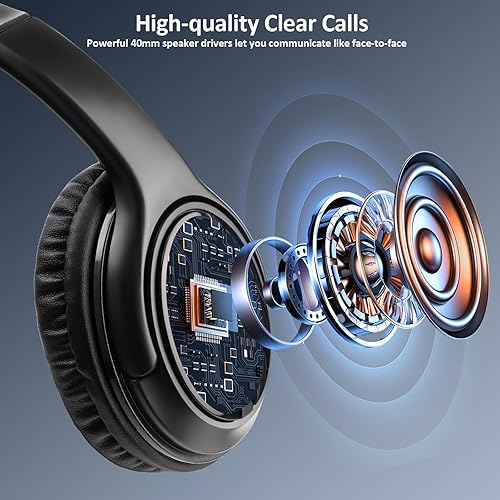 Miniatura 5 de MKJ Auriculares USB con micrófono, auriculares de PC con cancelación de ruido para laptop, auriculares con cable de doble oreja para centro de
