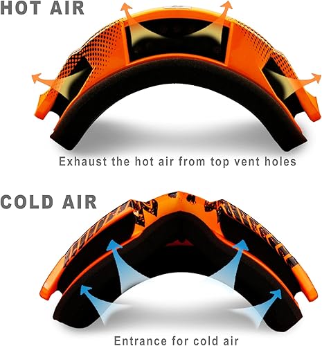 Miniatura 4 de Dirt Bike Goggles Adult Motocross Dirtbike 4 Wheeler MX ATV Off Road Goggles Glasses Anti Fog Lens for Men Women Arrow Orange