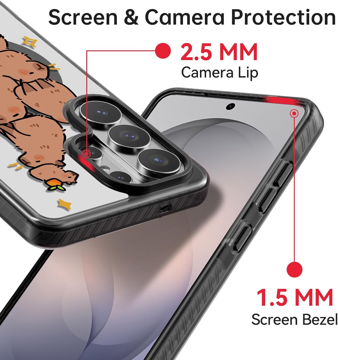 Bouvardia for Samsung Galaxy S26 Ultra Case, Compatible with Magsafe, Cute Girly Design for Women, Shockproof & Aesthetic, Capybaras