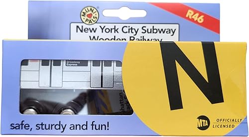 Miniatura 3 de Munipals MP01-110N Tren de metro de madera Nueva York MTA NYC- N 7th Broadway Express R46