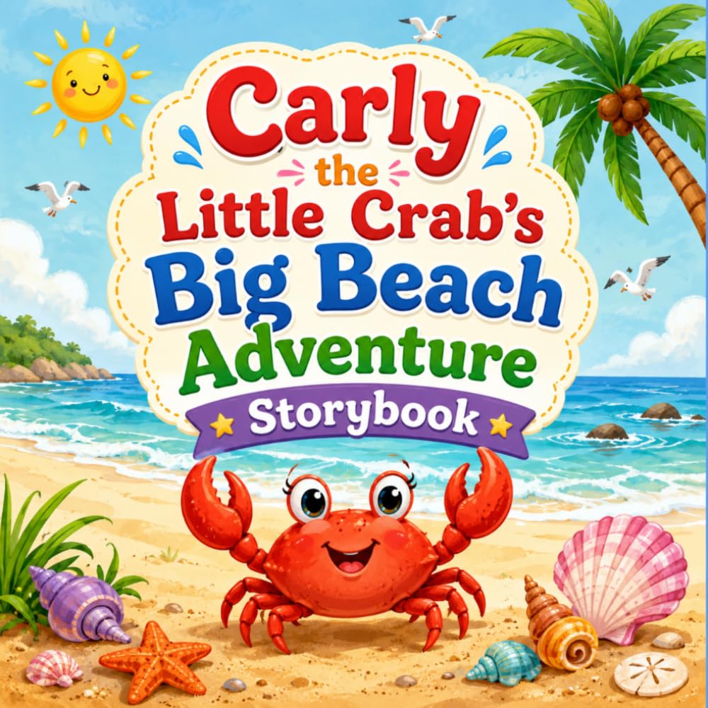 Carly the Little Crab's Big Beach Adventure: Cute Storybook
