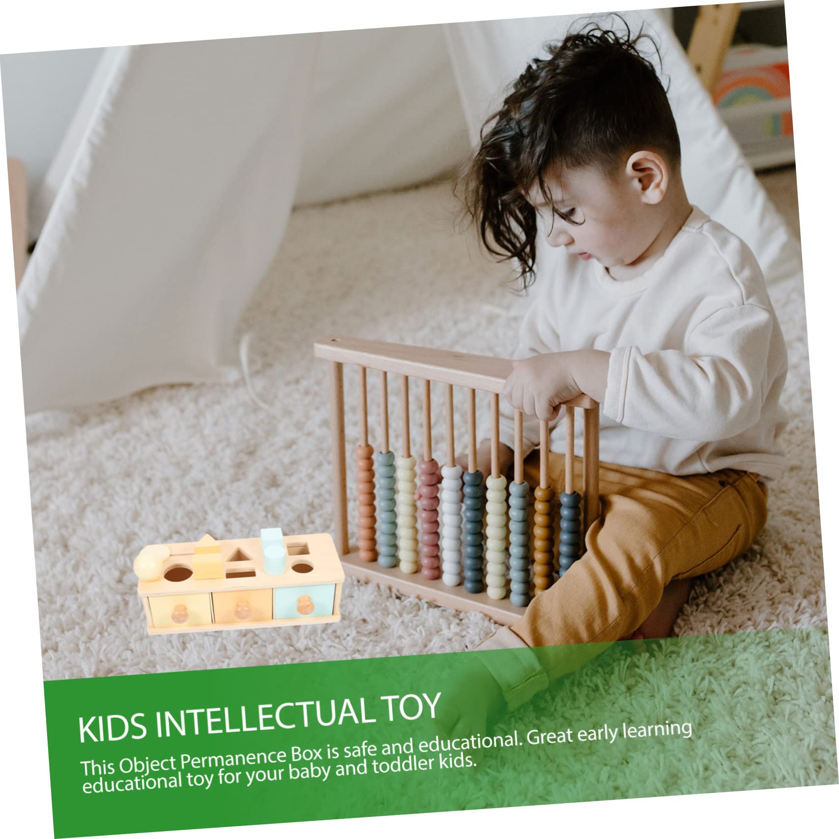 BESPORTBLE Ayudas Educativas Caja De Permanencia De Objetos Caja De Colores para Juguete De Aprendizaje para Pequeños Juguete Cognitivo para Bebés