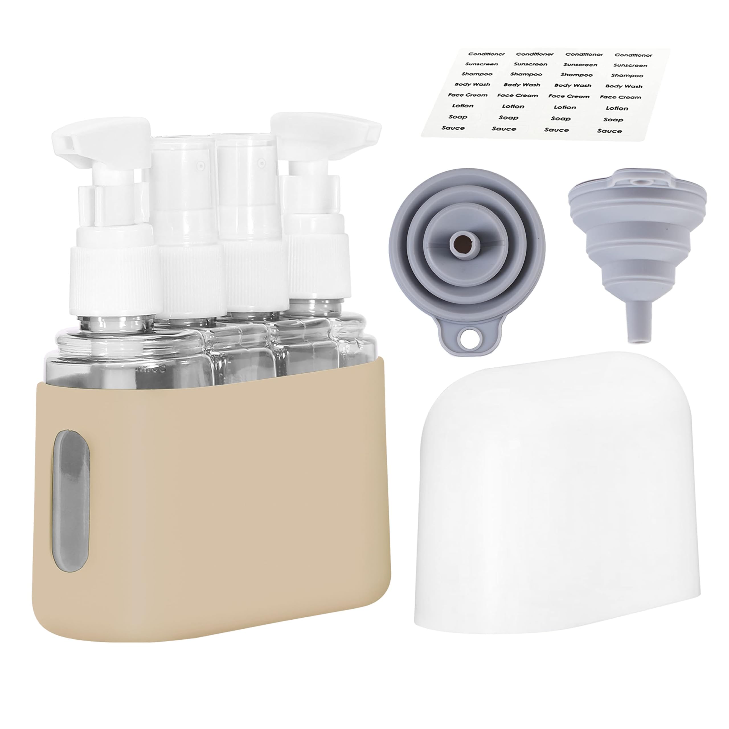 Bpluma Travel Bottles, Leak Proof Containers For Toiletries TSA Approved Airplane Accessories Kits For Liquid With Labels
