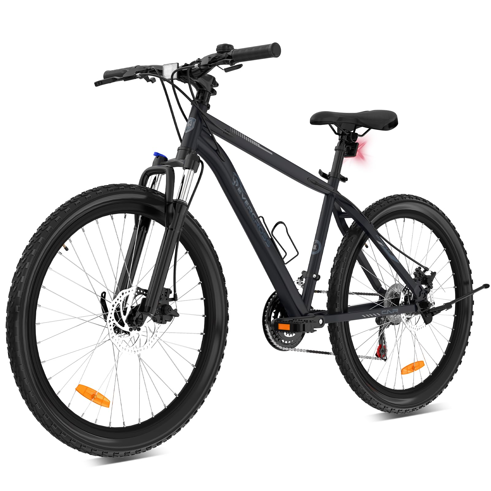 EVERCROSS EM3 Mountain Bike per Adulti Uomo Donna, Bicicletta da 26 Pollici, Sistema a 21 Velocità, Telaio in Alluminio con Sospensione Anteriore, Bici All Terrain con Freni a Disco, Carico Max150 kg