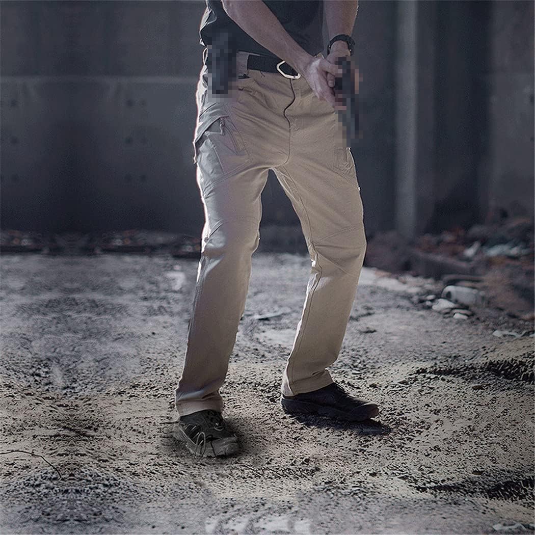 KEHAIOO Military Tactical Pants, Men Multi-Pocket SWAT Combat Army Trousers, Waterproof Wear Resistant Cargo Joggers